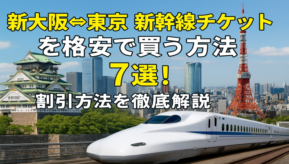 新大阪⇔東京新幹線チケットを格安で買う方法7選！割引方法を徹底解説 
