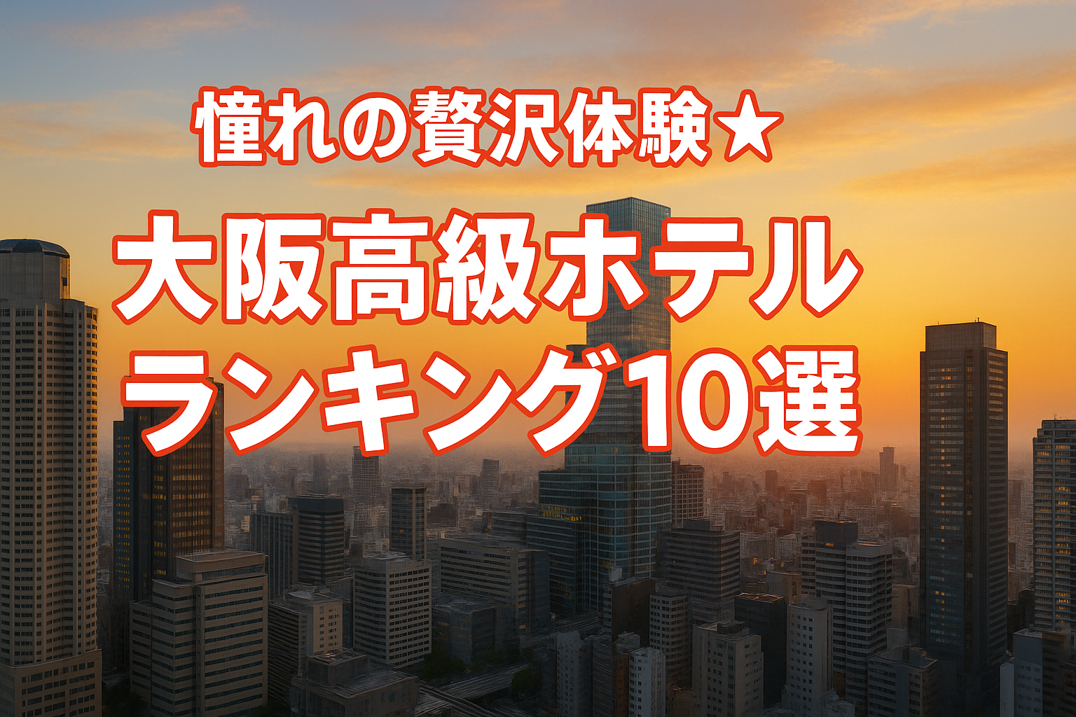 憧れの贅沢体験☆大阪高級ホテルランキング10選